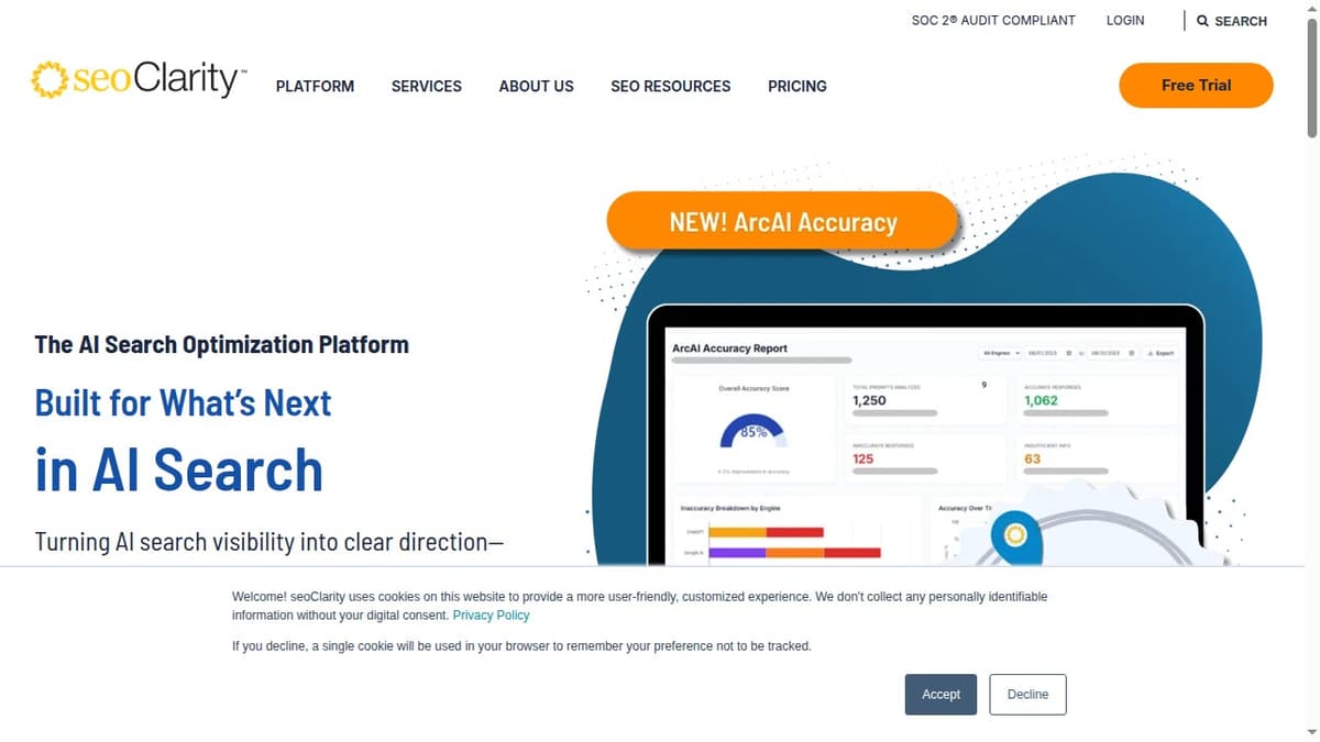 seoClarity Dashboard